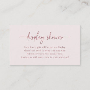 Elegant Pink Display Shower Card