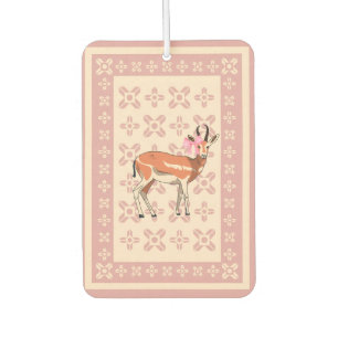 Elegant Pink Doe-patterned Christmas  Car Air Freshener