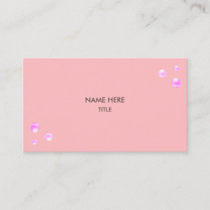 Elegant Pink Dots on Pink Business Card