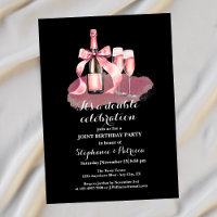 Elegant Pink Double Celebration Joint Birthday