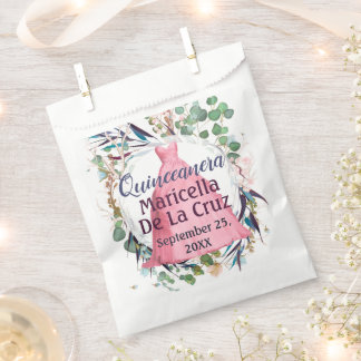 Elegant Pink Dress Design Quinceanera Favour Bags