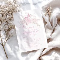 Elegant Pink Fancy One 1st Birthday Party
