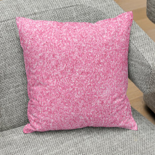 Elegant Pink Faux Glitter & Sparkles Cushion