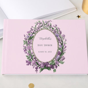 Elegant Pink Floral Baby Shower Guest Book