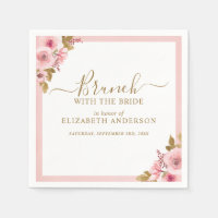Elegant Pink Floral Bridal Shower Brunch
