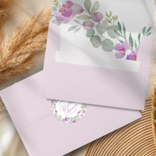 Elegant Pink Floral Bridal Shower Envelope