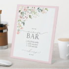 Elegant Pink Floral Bridal Shower Mimosa Bar