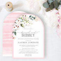 Elegant Pink Floral Brunch & Bubbly Bridal Shower