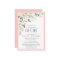 Elegant Pink Floral Celebration of Life Invitation