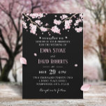 Elegant Pink Floral Cherry Blossom Wedding Invitation<br><div class="desc">Elegant Cherry Blossom Flowers Wedding Invitations.</div>