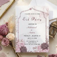 Elegant Pink Floral Eid Party Invitation