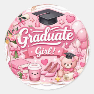 Elegant Pink Floral Graduation Party envelop seal