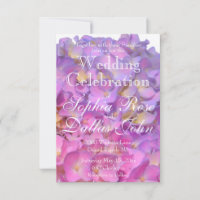 Elegant pink floral hydrangea Wedding