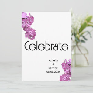 Elegant Pink Floral  Invitation