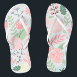 Elegant Pink Floral Jandals<br><div class="desc">Delicate and sweet floral illustration perfect for spring,  summer,  as well as for bride,  bridesmaids,  mother of the bride,  mother of the groom,  maid of honour,  flower girl gifts,  and more!</div>