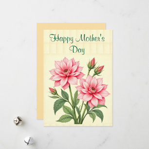 Elegant Pink Floral Mother's Day Card 