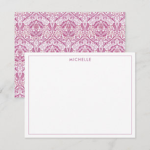 Elegant Pink Floral Pattern Card