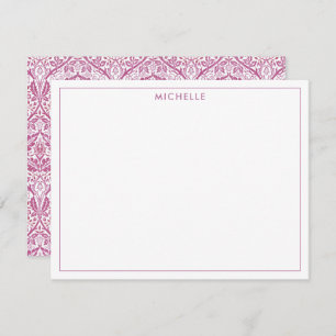 Elegant Pink Floral Pattern Card