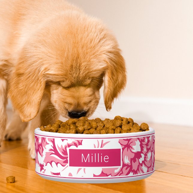 Elegant Pink Floral Pattern Chic Bowl (Creator Uploaded)