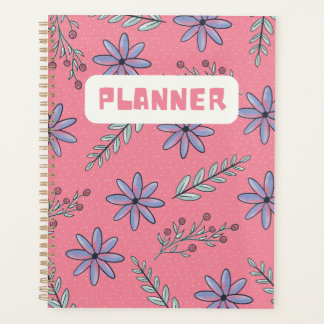 Elegant Pink Floral Pattern Planner