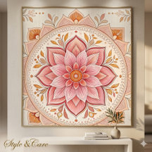 Elegant Pink Floral Pattern Poster Eye Catching Ar