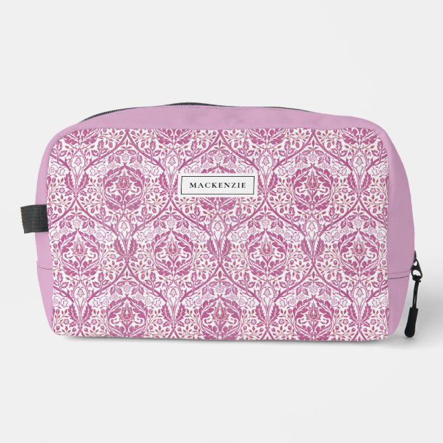 Elegant Pink Floral Pattern Toiletry Bag (Front)