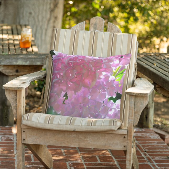 Elegant Pink floral pink flowers pink hydrangeas Cushion (Chair)