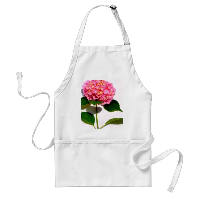 Elegant pink floral pink hydrangea  standard apron (Front)