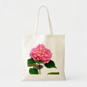 Elegant pink floral pink hydrangea  tote bag