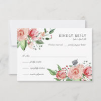Elegant Pink Floral Quinceañera Birthday