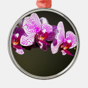 Elegant pink floral tropical pink orchids metal tree decoration
