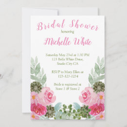 Elegant Pink Floral Watercolor