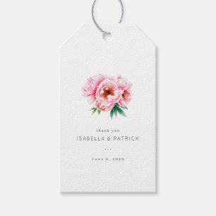 Elegant Pink Floral Watercolor Gift Tags