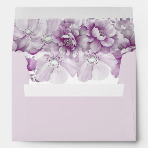 Elegant Pink Floral Wedding Envelope