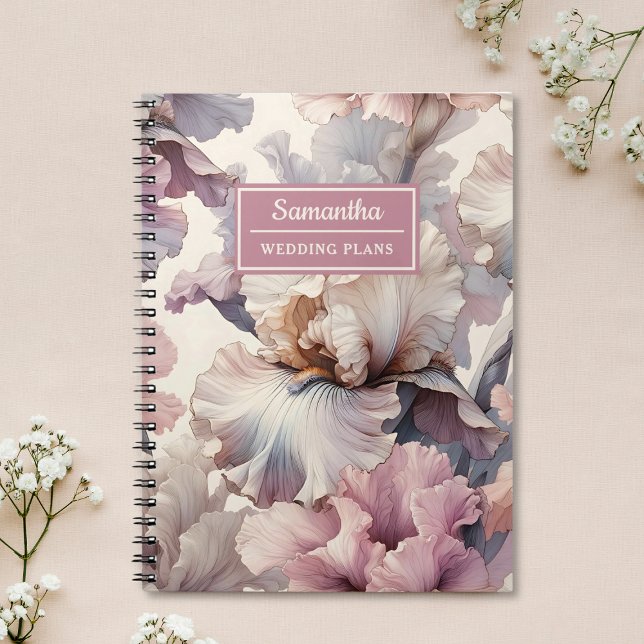 Elegant Pink Floral Wedding Planing Personalised Notebook (Creator Uploaded)