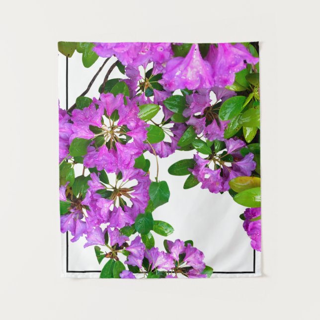 Elegant pink florals pink azaleas pink flowers tapestry (Front)
