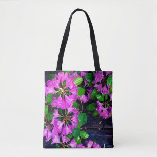 Elegant pink florals pink azaleas pink flowers tote bag
