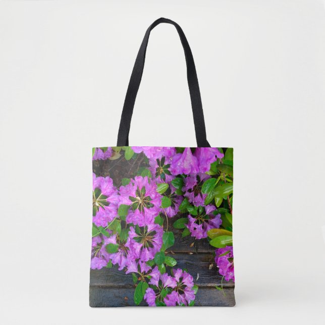 Elegant pink florals pink azaleas pink flowers tote bag (Front)