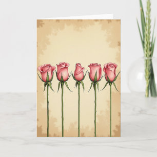 Elegant Pink Flower Card