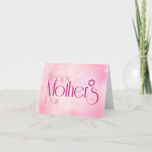 Elegant Pink Flower Happy Mother's Day Card