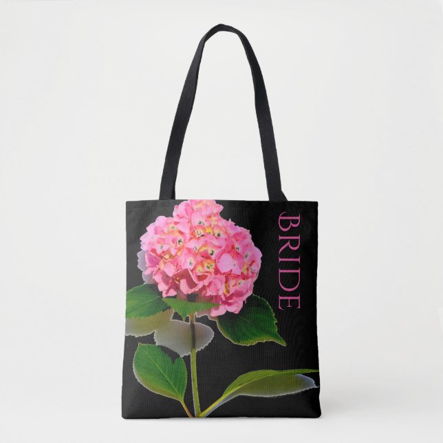 Elegant Pink flower pink floral pink hydrangea Tote Bag (Front)