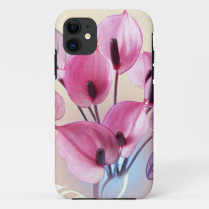 Elegant pink flowers Case-Mate iPhone case