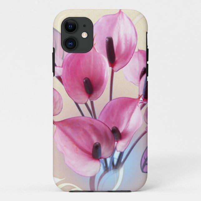 Elegant pink flowers  Case-Mate iPhone case (Back)
