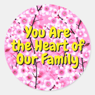 Elegant Pink Flowers   Floral Family Stickers