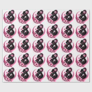 Elegant Pink Flowers Motherhood Love Women Wrapping Paper