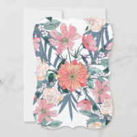 Elegant Pink Flowers Watercolor Floral