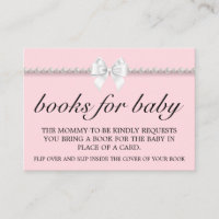 Elegant Pink Glam Tiffany Baby Shower Book Request