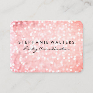 Elegant Pink Glitter Business Card