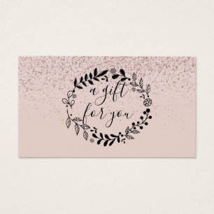 Elegant Pink Glitter Garland Gift Certificate