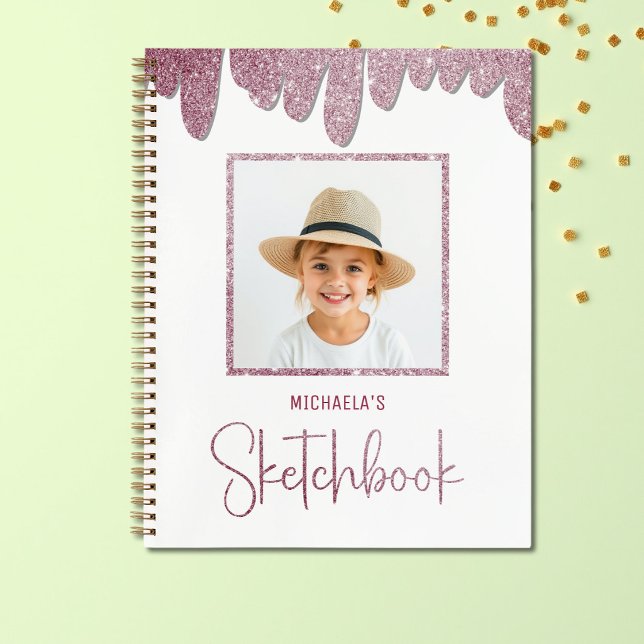 Elegant Pink Glitter Photo Notebook (Creator Uploaded)